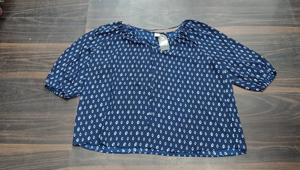 Women's Indigo Geometric Print Tunic - Free Size