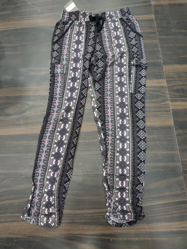 Women's Boho Printed Palazzo Pants – Comfortable High-Waist Ethnic Plazo with Pockets - Multi - Size: 30