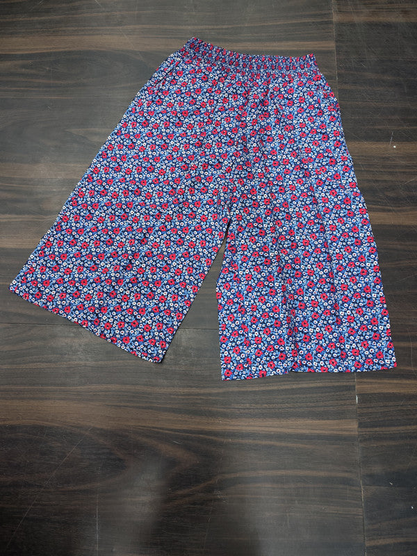 Women's Trendy Floral Printed Wide-Leg Palazzo Pants - Multi - Size: 28