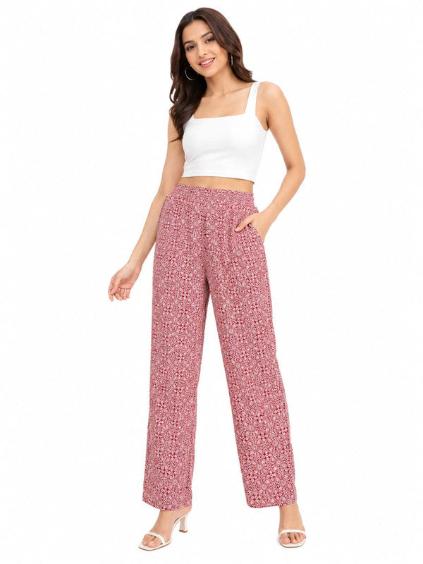 Women's Printed Cotton-Blend Regular Fit Lounge Pants - Multi - Size: 28