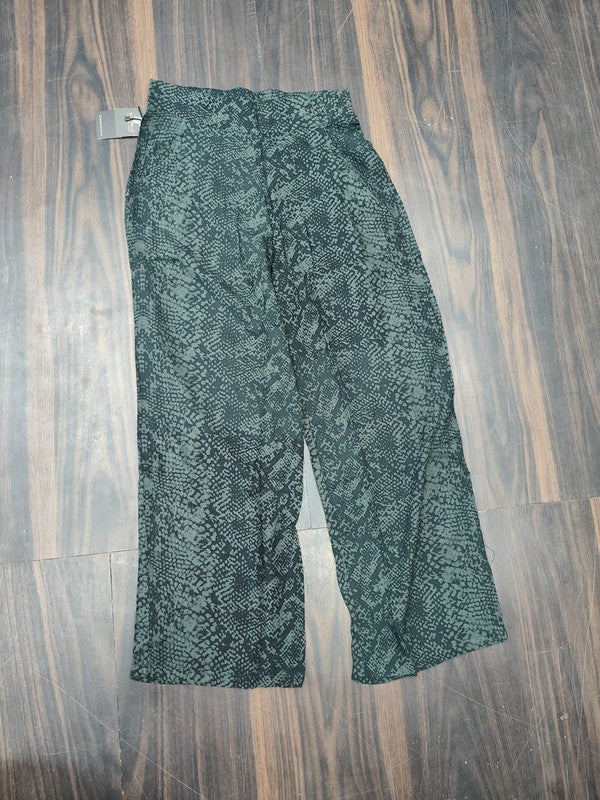 Trendy Women's Snake Print Wide-Leg Palazzo Pants – Stylish & Breathable Lounge Wear (Green) - Multi - Size: 28