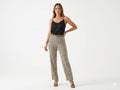 Women's High-Waisted Leopard Print Palazzo Pants – Wide Leg Relaxed Fit Trousers - Multi - Size: 38