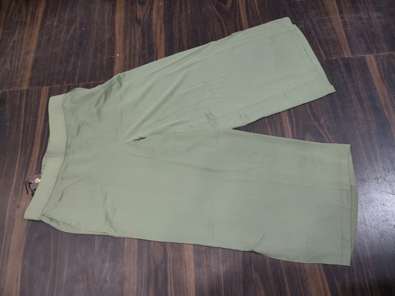 Women's Green Wide-Leg Palazzo Pants - Green - Size: 40