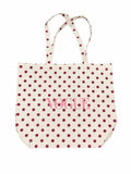 Polka Dot Canvas Tote Bag