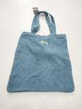 Vintage Blue Corduroy Tote Bag