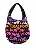 Portugal Graphic Print Canvas Hobo Bag