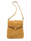 Trendy Mustard Yellow Corduroy Crossbody Bag