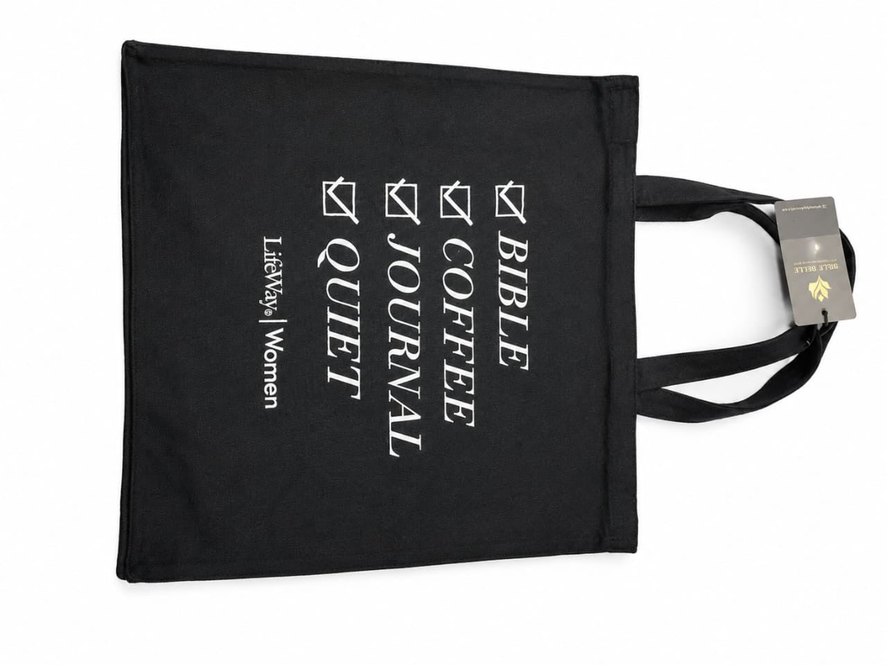 LifeWay Women Bible, Coffee, Journal, Quiet Time Checklist Tote Bag