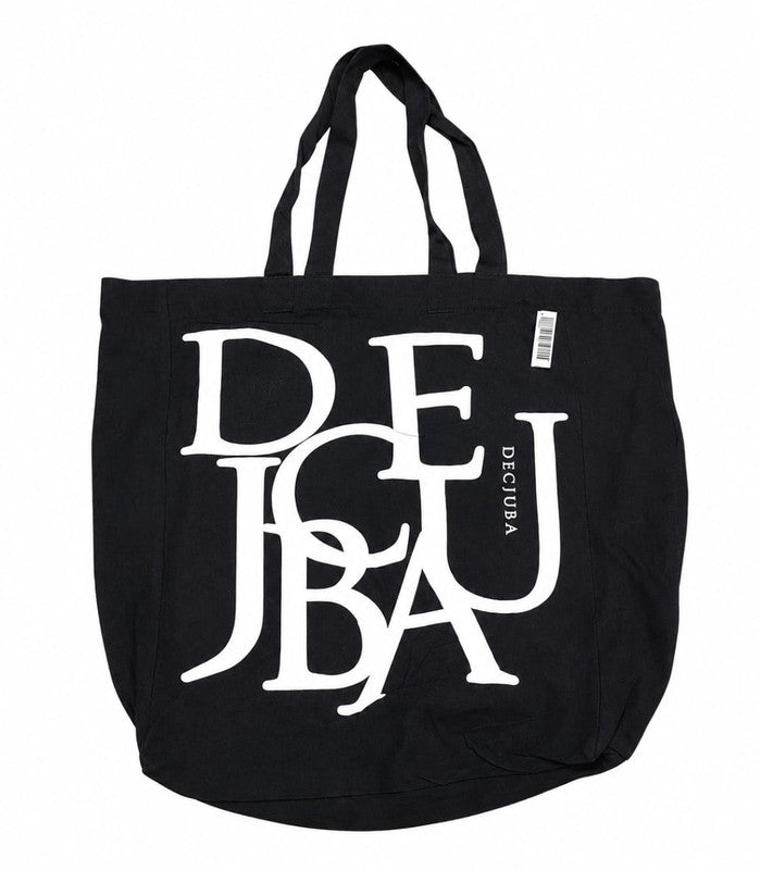 Printed Monogram Cotton Tote Bag