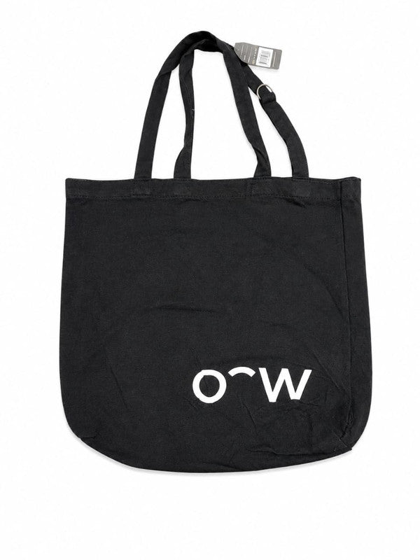 Cotton Canvas Tote Bag – Minimalist Black