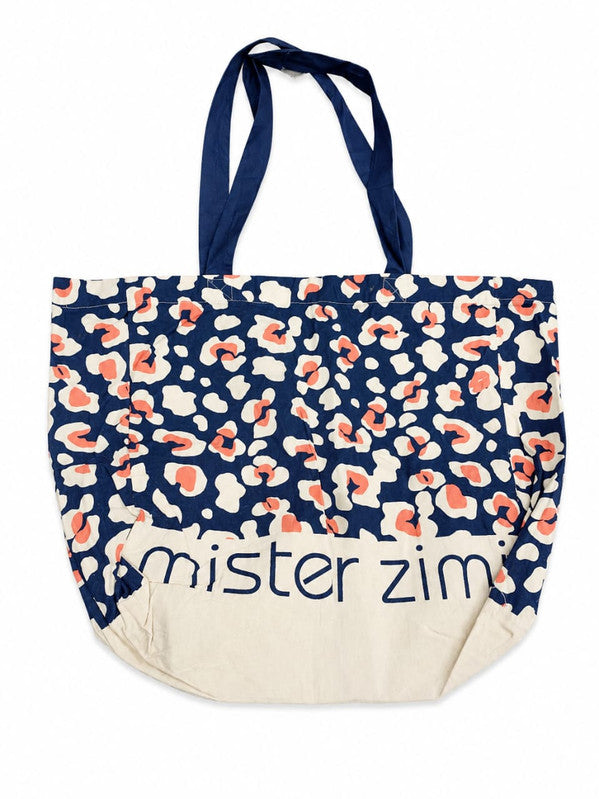 Printed Canvas Over-the-Shoulder Tote Bag