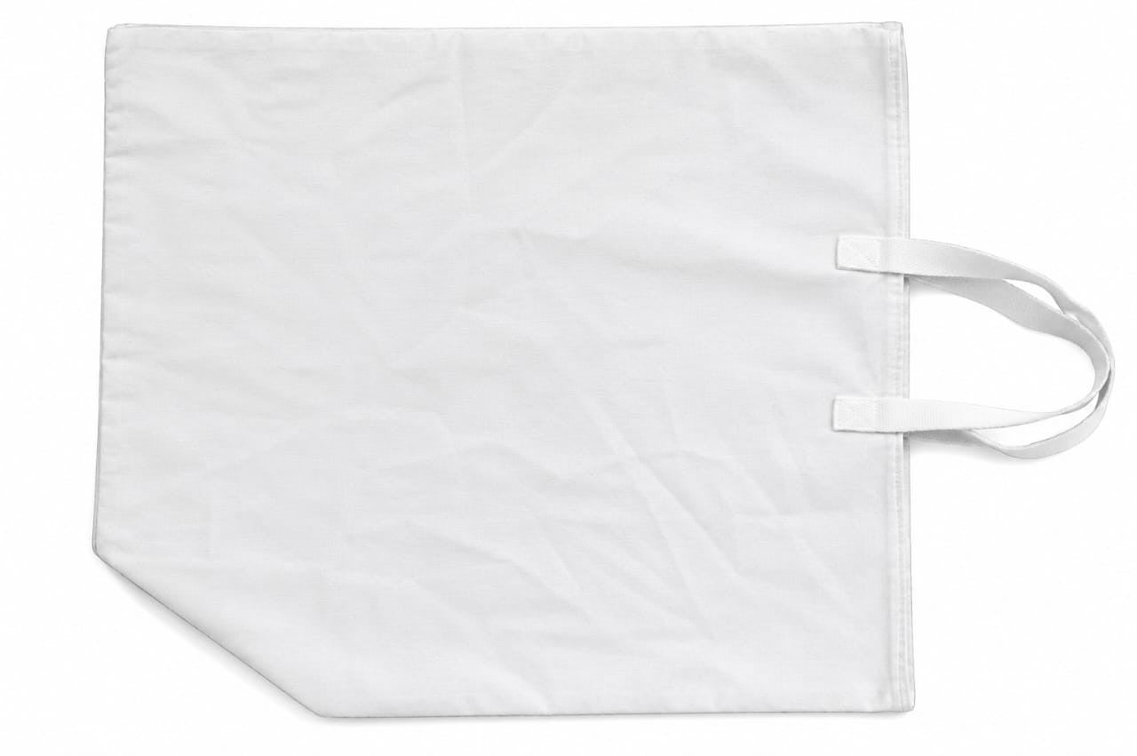 Multi-Purpose Eco-Friendly White Tote Bag with Loop Handles