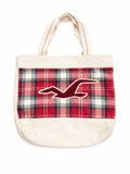 Canvas Plaid Tote Bag