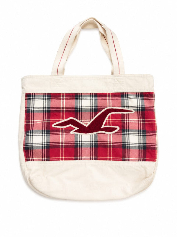 Canvas Plaid Tote Bag