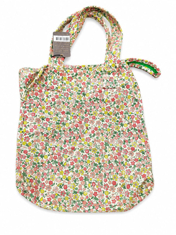 Vibrant Ditsy Floral Canvas Tote