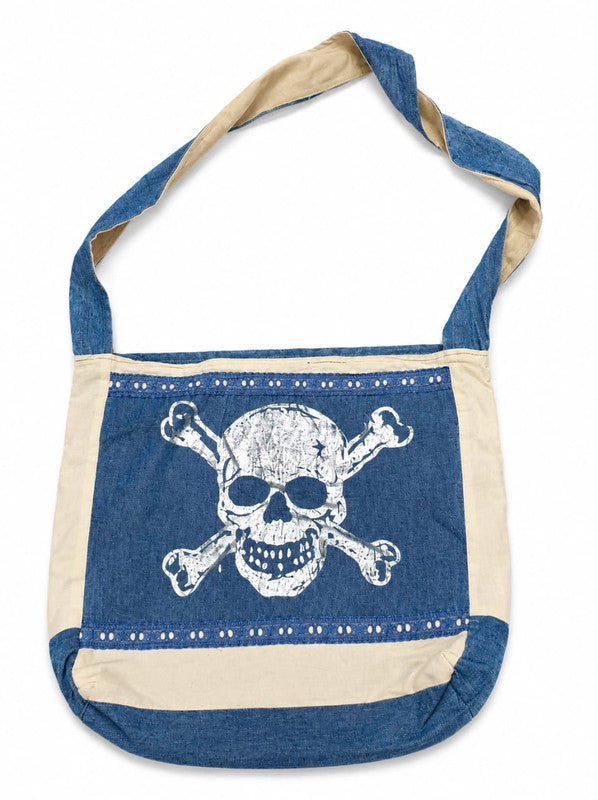 Denim and Canvas Shoulder Bag
