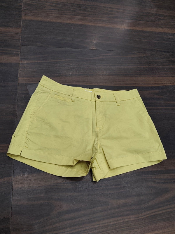 Women's Yellow Chino Shorts : Size 32