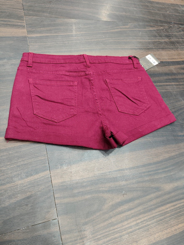 Women's High-Rise Four-Button Fly Denim Shorts : Size 32