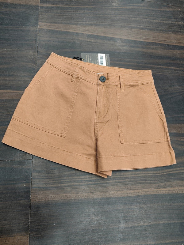 Women's High-Rise Utility Patch-Pocket Shorts: Size 30