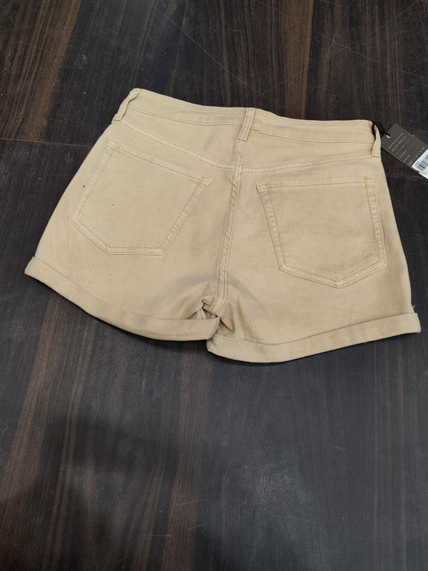 Beige Denim Mid-Rise Summer Shorts  : Size 30