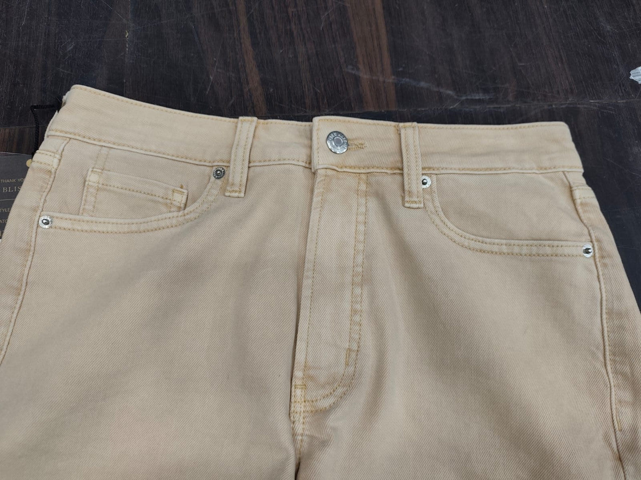 Beige Denim Mid-Rise Summer Shorts  : Size 30