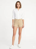 Beige Denim Mid-Rise Summer Shorts  : Size 30