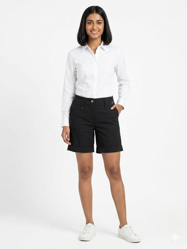 Tailored Pinstripe Bermuda Shorts : Size 32