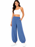 Blue Comfort Fit Palazzo - Blue - Size: 38