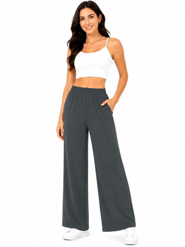 Black Wide-Leg Palazzo - Black - Size: 40