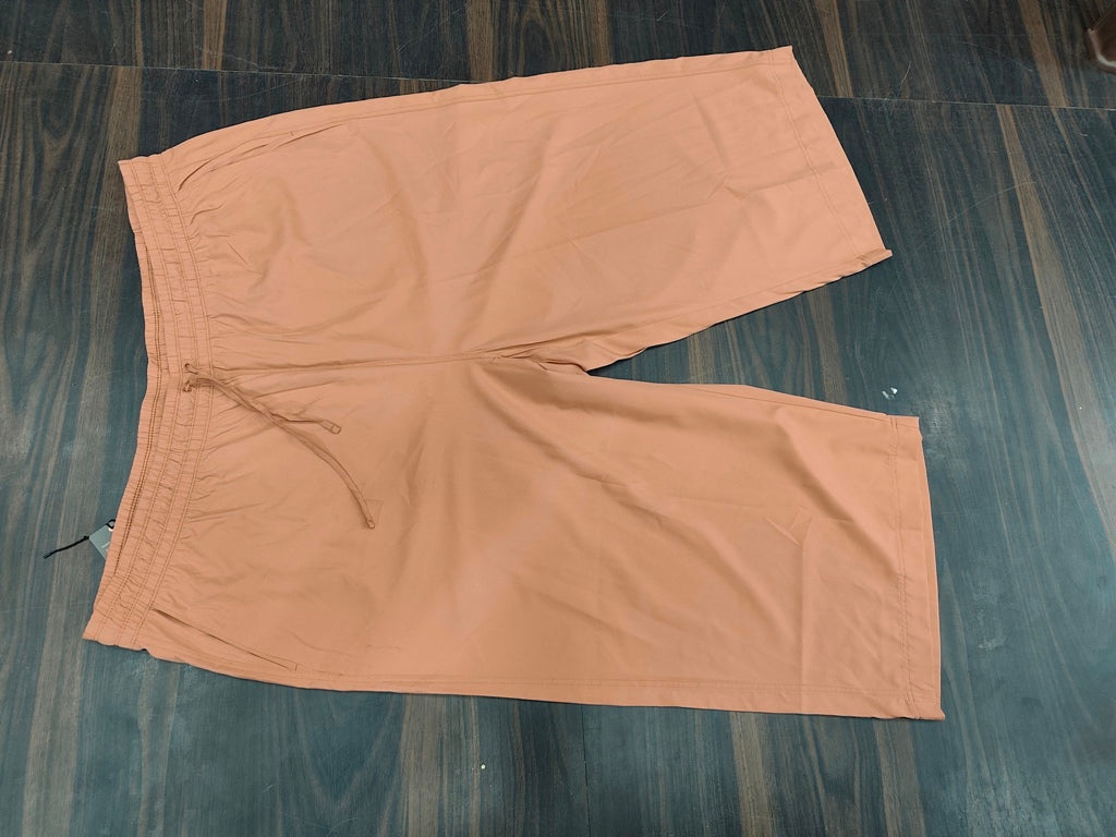 Peach Cotton-Rayon Wide-Leg Palazzo Pants - Peach - Size: 50