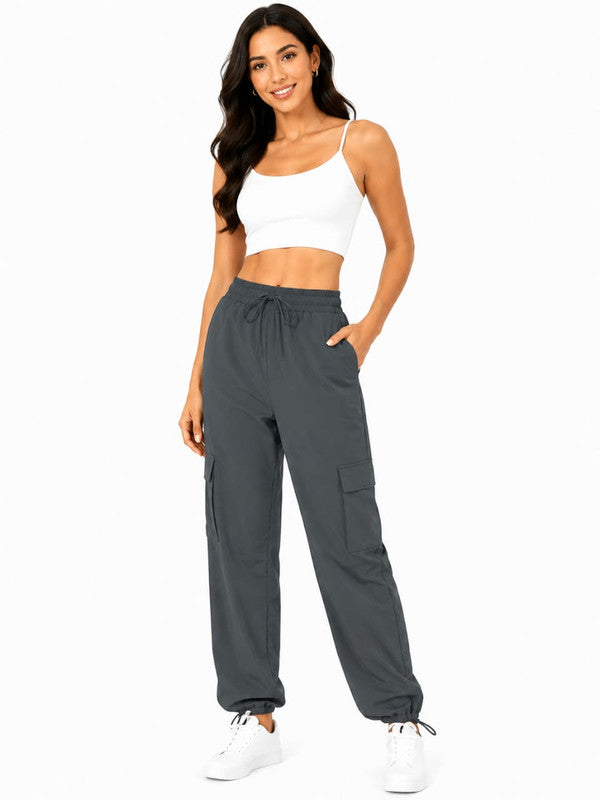 Women's High-Rise Wide-Leg Palazzo Pants – Relaxed Fit Black Trousers - Black - Size: 42