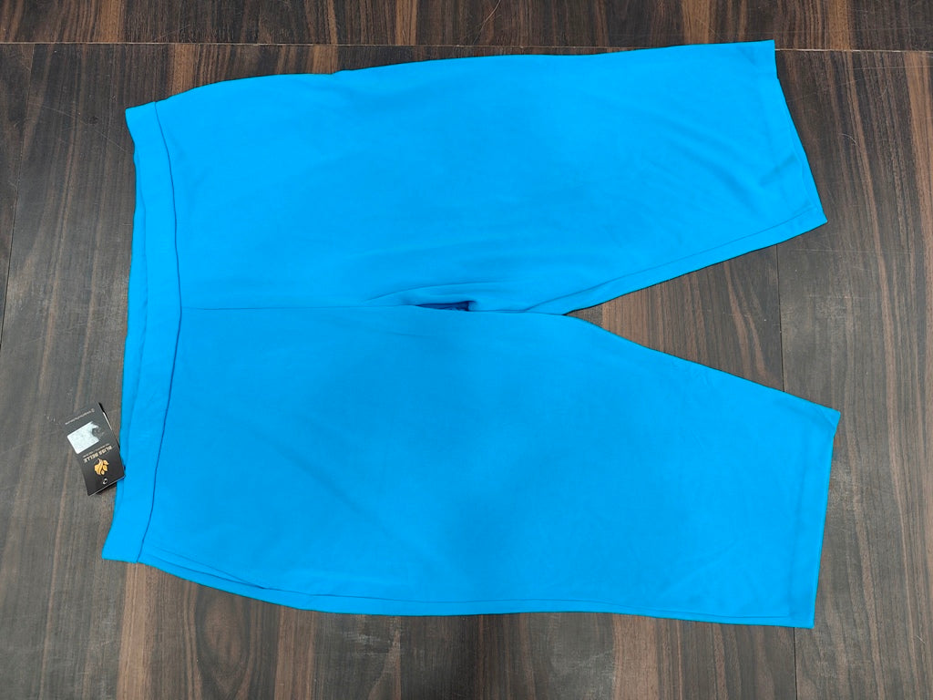 Women's Solid Turquoise Blue Palazzo Pants – Relaxed Fit Comfort Wear - Blue - Size: 38